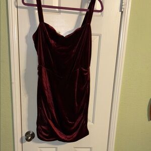 Cider Elegant Burgundy Velvet Dress, XL, NWOT